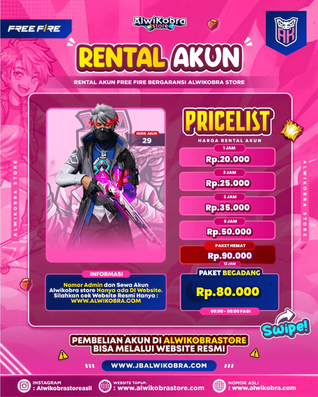 FREE FIRE RENTAL 29 — Free Fire — Pelajar