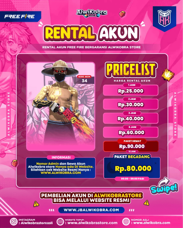 FREE FIRE RENTAL 34 — Free Fire — Reguler