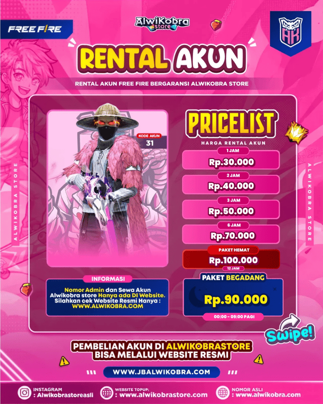 FREE FIRE RENTAL 31 — Free Fire — Reguler