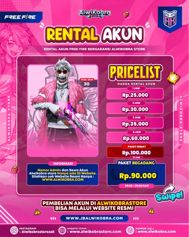 FREE FIRE RENTAL 30 — Free Fire — Reguler
