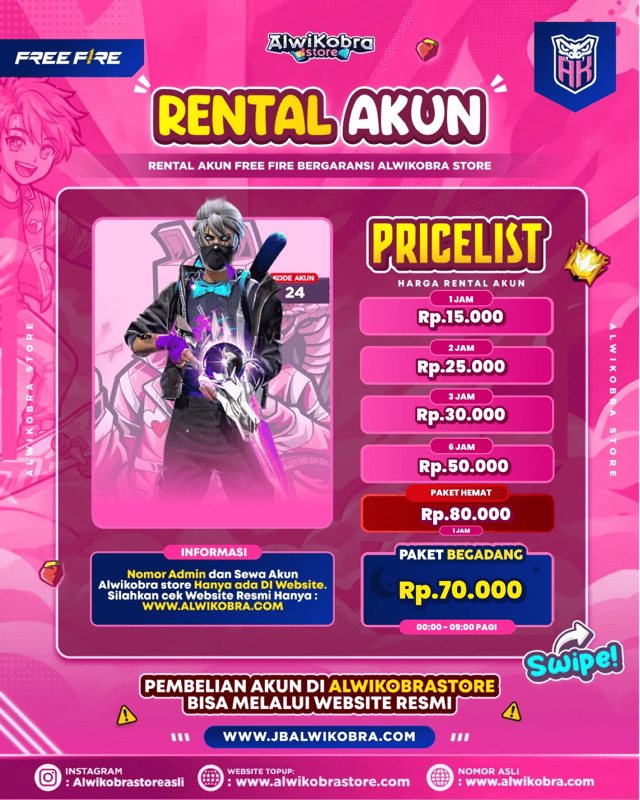 FREE FIRE RENTAL 24 — Free Fire — Pelajar