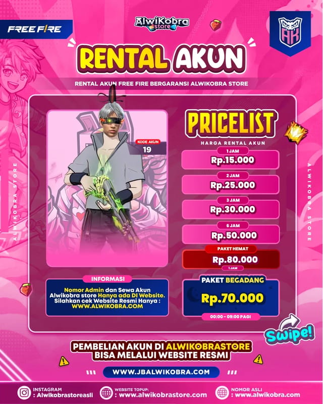 FREE FIRE RENTAL 19 — Free Fire — Pelajar